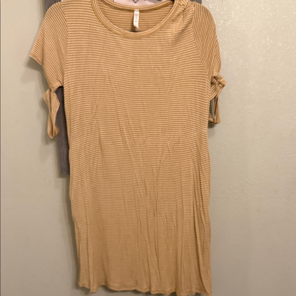 MTS Yellow/Gold Striped Mini Dress